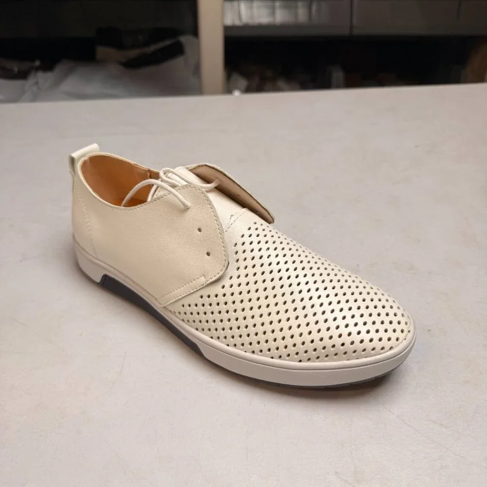 Santimon Men's US 7-10 White Casual Derby Shoes Breathable Non Slip‎ Sneakers